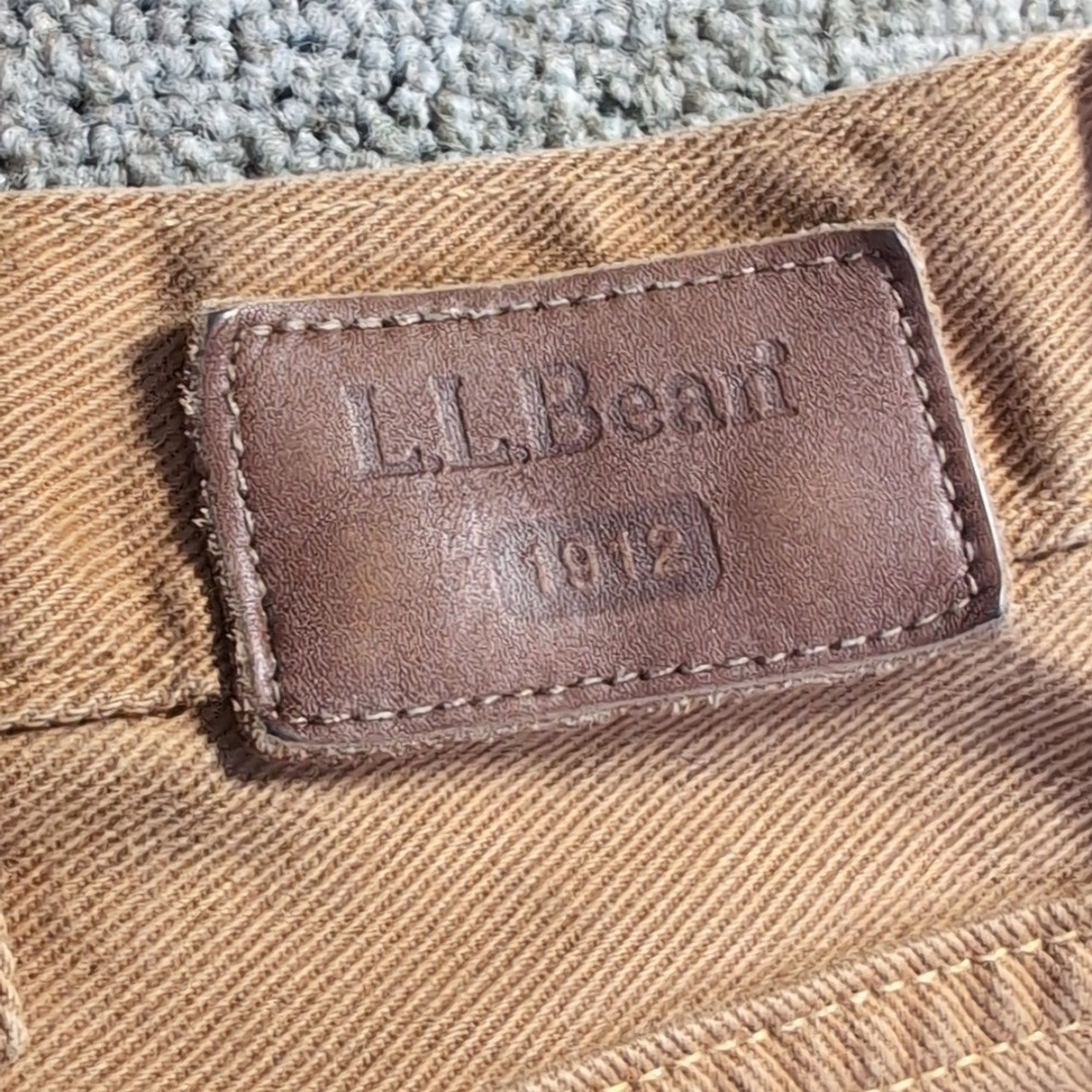 L.L.Bean Double L Chinos Natural Fit Brown 100% Cotton Men's 40x29 - Picture 7 of 10